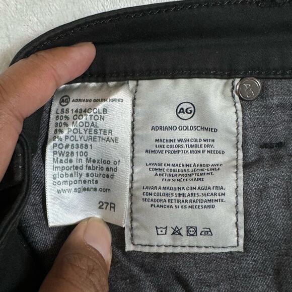 AG Adriano Goldschmied Prima Mid Rise Cigarette Jeans in Black Women’s Size 27 - Picture 6 of 7